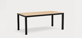 Обеденный стол Alma дуб/черный