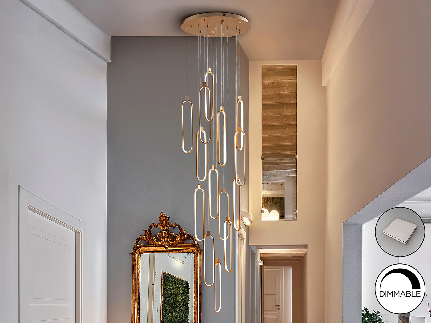 Colette Люстра 14L розовое золото DIM