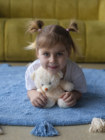 Хлопковый ковер Lillaland COLORFUL BLUE D140