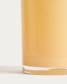 Ваза Endasi из желтого стекла 31см