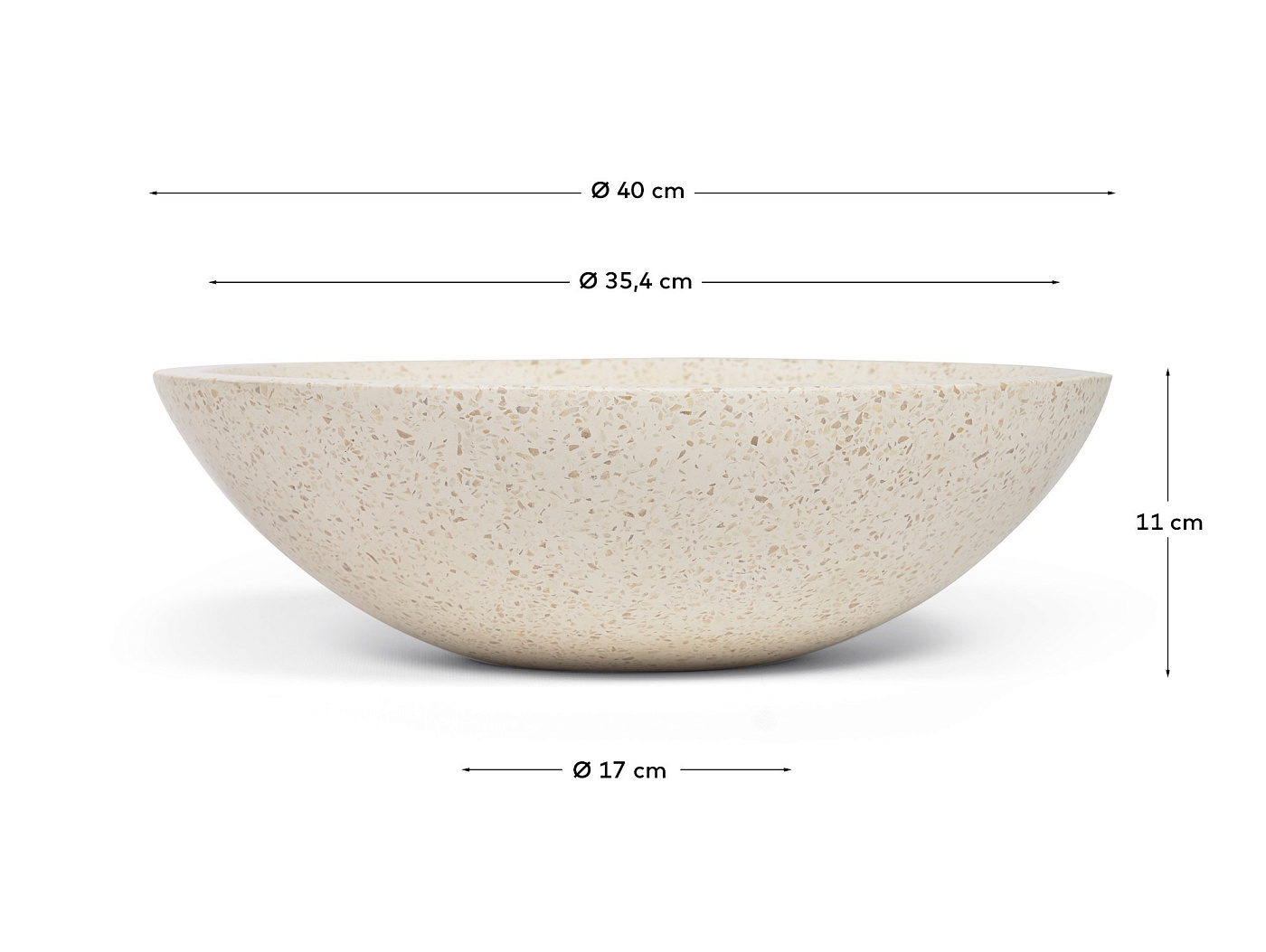 Умывальник Sunday белый терраццо Ø 40 см