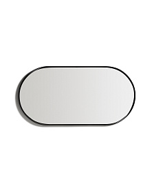 Овальное черное металлическое зеркало Noral Ø60,5 x 120 см