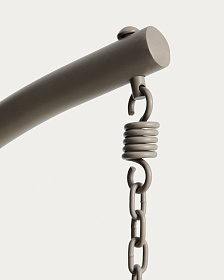 Подвесное кресло Livadi из стали и веревки бежевого цвета