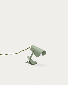 Маленькая настольная лампа Jula с зажимом из зеленого металла