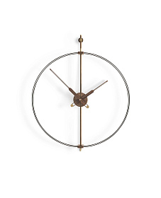 Часы настенные Mini Barcelona Premium Walnut/Black fiberglass