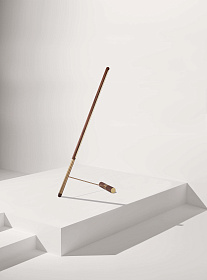 Торшер Linea D Walnut-Gold