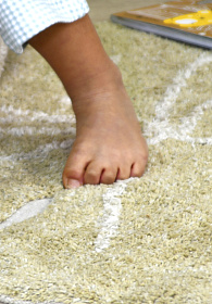 Стираемый ковер MINI Монстера Оливковый 75*100