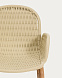 Уличный стул Alipa из акации и веревки цвета экрю
