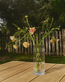 Ваза Neblan прозрачная стеклянная 30 см