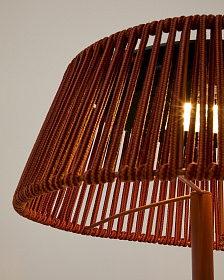 Уличный торшер Aldet на солнечной батарее с терракотовым шнуром Ø46 см