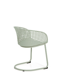 Уличный стул Tenaro из зеленого пластикаи стали