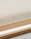 Банкетка Loya из бежевого шенилла и бука 128 см