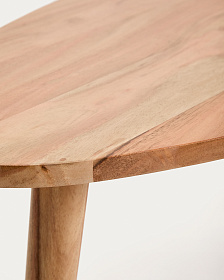 Журнальный столик Duvani из массива акации с выбеленной отделкой Ø110 x 60