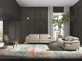 Кресло 5130/KFA1100-T541029 из серой кожи