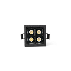 TROOP Встраиваемый черный-черный 4x2W 48° 4000K CRI90