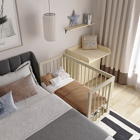 Кроватка для новорожденного Lillaland - модель Lilla Aria (НИК 23) дерево