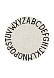 Ковер круглый Алфавит Round ABC (бежевый) 150D