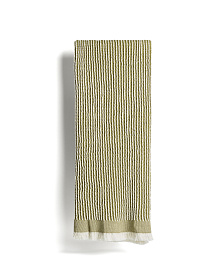 Хлопковый плед Lideba в зеленую полоску, 100 x 170 см