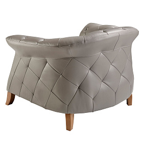 Кресло 5132/EX007-1P-T541029 серое кожаное