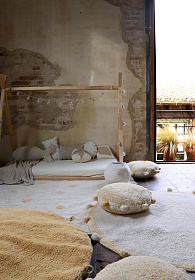 Ковер Хиппи горошек медовый 120*160