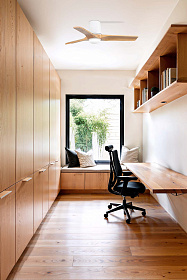 Потолочный вентилятор HEYWOOD TUB S Ш900mm белый/сосна 3P LED 10W CCT