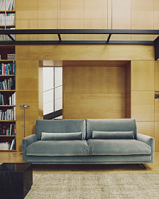 Трехместный диван Veliro из зеленого бархата, 240 см