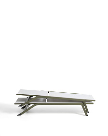 Шезлонг Capraia из зеленого алюминия