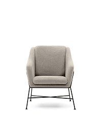 Brida Кресло бежевое на черных стальных ножках