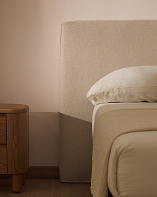 Изголовье Blok цвета экрю со съемным чехлом для кровати шириной до 180 см