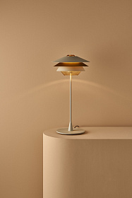 Настольная лампа Overlay T25 коньячное стекло / желтый / серый / бежевый