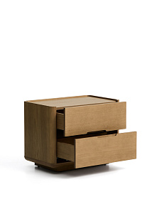 Прикроватная тумбочка Arelida из дуба со светло-коричневой отделкой, 65 x 50 см