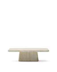 Журнальный столик Drasi из цемента с отделкой под травертин 140 x 70 см