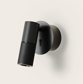 Бра Tura C черная кожа/черный металл 