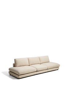 4-местный модульный диван Gala из шенилла бежевого цвета, 330 см