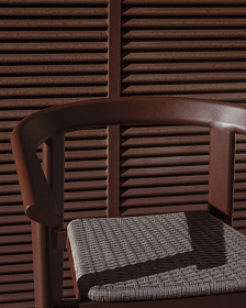 Уличный барный стул Erice из алюминия и веревки коричневого цвета, 75 см