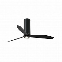 Потолочный вентилятор Tube Fan LED с двигателем постоянного тока матовый черный