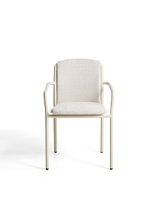 Уличный стул Linosa из бежевого алюминия с бежевой подушкой