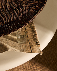 Bladia Абажур для подвесного светильника из ротанга с коричневой отделкой Ø90 см