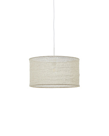Подвесной светильник Mariela с абажуром из бежевого льна