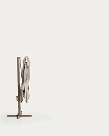 Бежевый консольный зонт Noli с алюминиевой конструкцией цвета таупе, 300 x 300 см