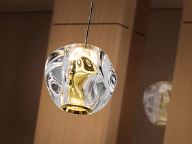 Zaria Подвесной светильник 1L- черный/золотой/прозрачный