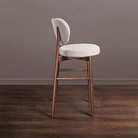 Барный стул Clemente ткань кат.5 Loop 07, итальянский орех