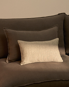 Чехол для подушки Oriade из льна в зеленую полоску 30 x 50 см