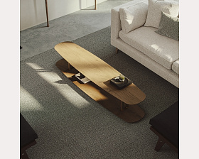 Журнальный столик Axis орех/латунь