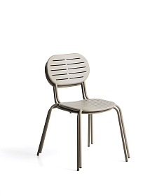 Уличный стул Brai из оцинкованной стали бежевого цвета