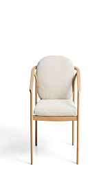 Уличный стул Sirte из алюминия с отделкой под дерево и веревкой цвета экрю