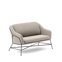 Brida 2-местный диван бежевого цвета на стальных ножках