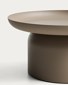 Уличный столик Arcola из алюминия цвета таупе, диаметр 70 см