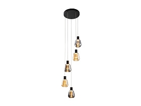 Люстра Carisa 5L черный/золотой D40