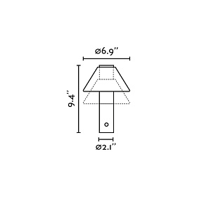 Уличный настольный светильник Fuji